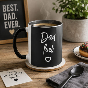Dad Fuel Funny Minimalist Father Gift Mug