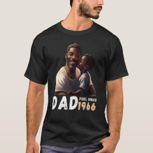 Dad Fuel Since 1966 Quote Black King Magic Fathers T-Shirt