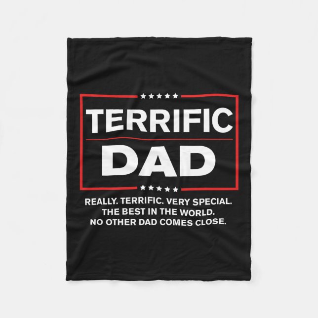 Dad - Funny Donald Trump Fathers Day Gift  Fleece Blanket (Front)