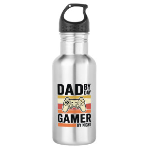 Dad Gamer Vintage Controller T-Shirt Design_1 532 Ml Water Bottle
