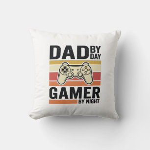 Dad Gamer Vintage Controller T-Shirt Design_1 Cushion