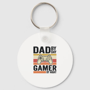 Dad Gamer Vintage Controller T-Shirt Design_1 Key Ring