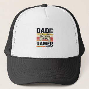 Dad Gamer Vintage Controller T-Shirt Design_1 Trucker Hat