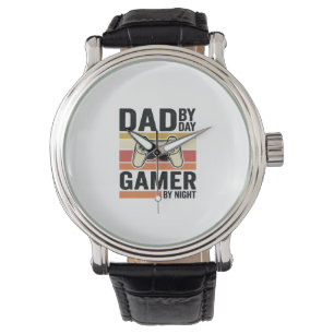 Dad Gamer Vintage Controller T-Shirt Design_1 Watch