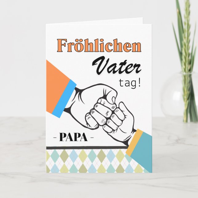 Dad German Father’s Day Fist Bump Card (Front)