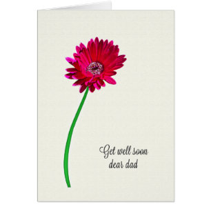 Dad Get Well Soon Painted Flower