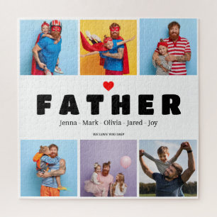 Dad gift 6 Photo Collage Father's day Gift  Jigsaw Puzzle