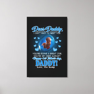 Dad Gift   Dear Daddy, Happy 1st Father's Day Canvas Print