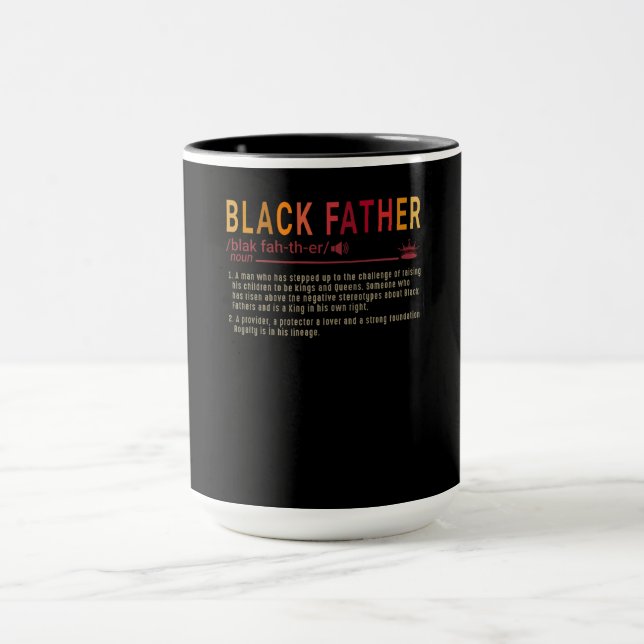 Dad Gift | Definition Dad Black Father Gift Mug (Center)