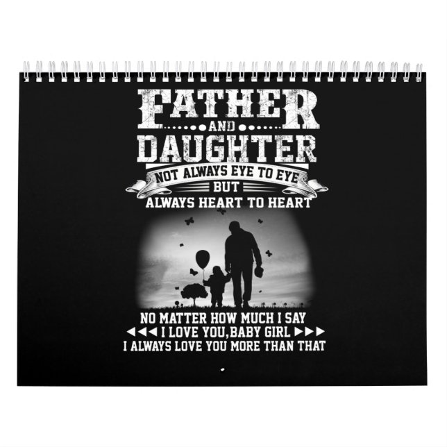 Dad Gift | Father And Daughter Eye Together Heart Calendar (Cover)