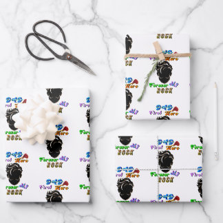 Dad Gift First Hero Forever My Rock Wrapping Paper Sheet