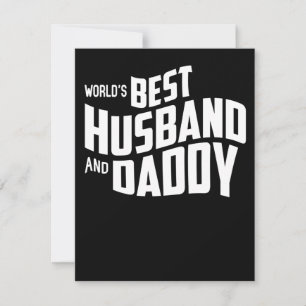 Dad Gift World's Best Husband And Daddy Thank You Card