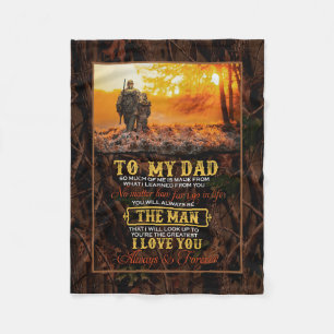 Dad Gifts   Letter To My Dad The Man I Love You Fleece Blanket