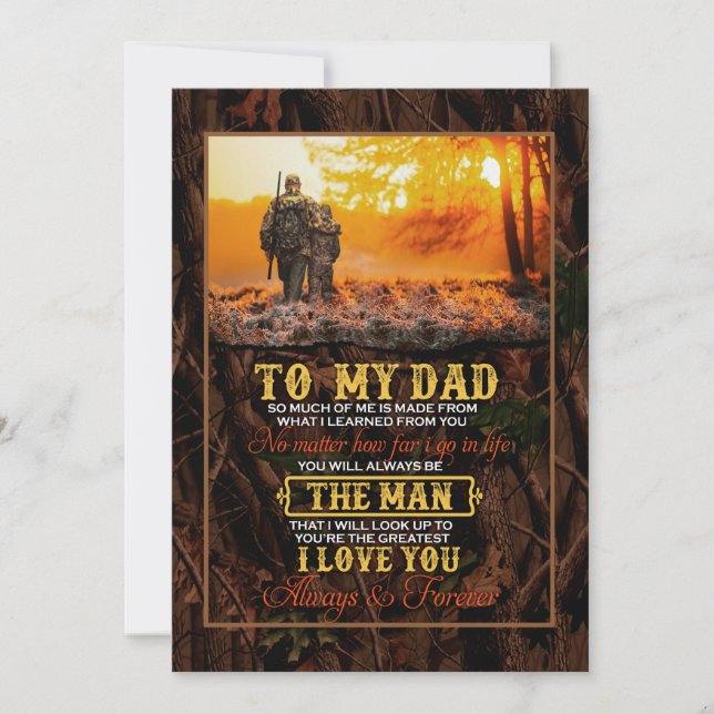 Dad Gifts | Letter To My Dad The Man I Love You Holiday Card (Front)