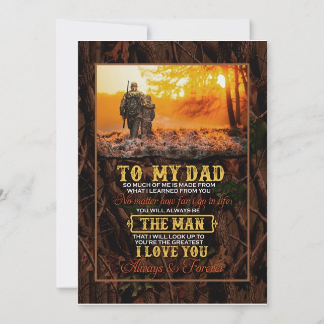 Dad Gifts | Letter To My Dad The Man I Love You Invitation (Front)