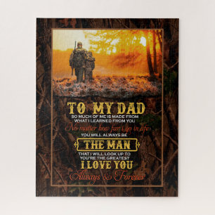 Dad Gifts   Letter To My Dad The Man I Love You Jigsaw Puzzle