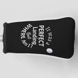 Dad Golf Ball Funny Humour Black White Type Custom Head Cover