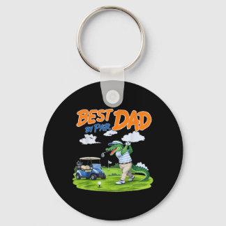 Dad Golf Gator Alligator Dad Key Ring