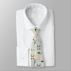 Dad Golfer Golfcart Golfing Sporty Tie