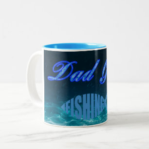 Dad Gone Fishing Two-Tone Coffee Mug
