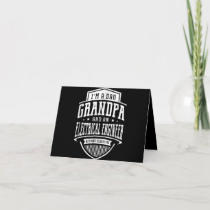 Dad Grandpa Electrical Engineer Nothing Scares Me Thank You Card