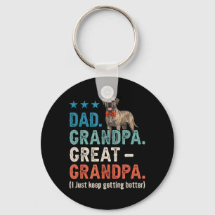 Dad Grandpa Great Grandpa Better Fathers Day Cane Key Ring