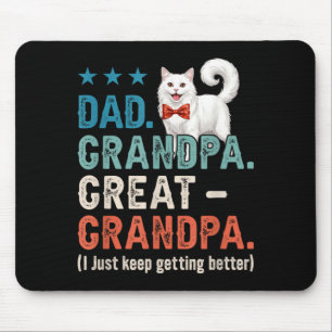 Dad Grandpa Great Grandpa Better Fathers Day Cat Mouse Mat