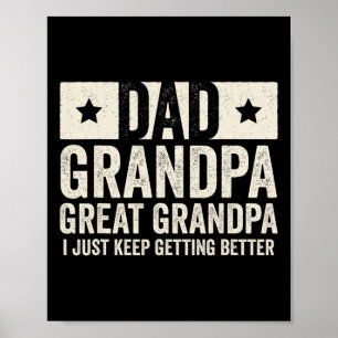 Dad Grandpa Great Grandpa Father&#; s Day Shirt Fr Poster