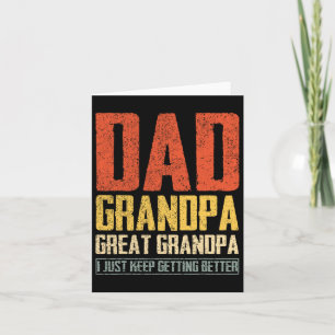 Dad Grandpa Great Grandpa Fathers Day Dad Grandpa Card