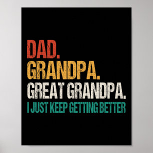 Dad Grandpa Great Grandpa Fathers Day For Great Gr Poster