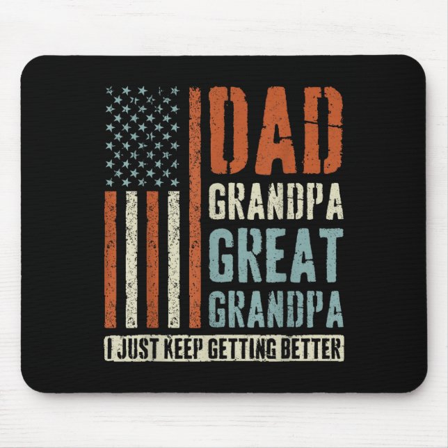 Dad Grandpa Great Grandpa  Mouse Mat (Front)