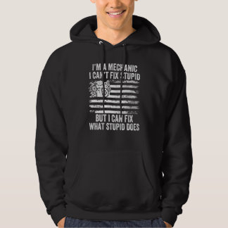 Dad Grandpa Husband Car Mechanic Us Flag Best Auto Hoodie