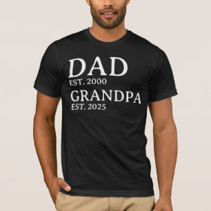 Dad Grandpa Personalised Est. Years Custom T-Shirt