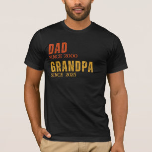 Dad Grandpa Personalised Since Year Retro Custom T-Shirt