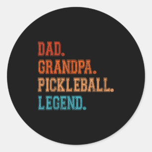 Dad grandpa pickleball legend player funny pickle classic round sticker