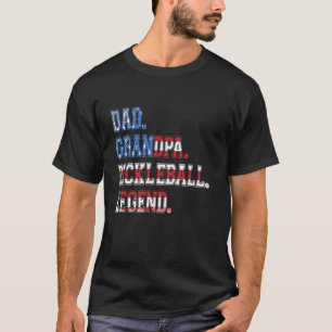 Dad Grandpa Pickleball Legend Player Funny Pickle T-Shirt