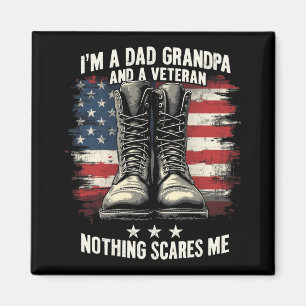 Dad Grandpa Veteran Patriotic Fathers Day Magnet