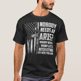 Dad Grandpa Veteran US Flag Pro Gun 2nd Amendment  T-Shirt