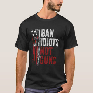 Dad Grandpa Veteran Us Flag Pro Gun 2nd Amendment  T-Shirt