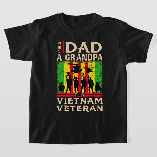 Dad Grandpa Vietnam Veteran Shirts veteran fathers (Laydown)