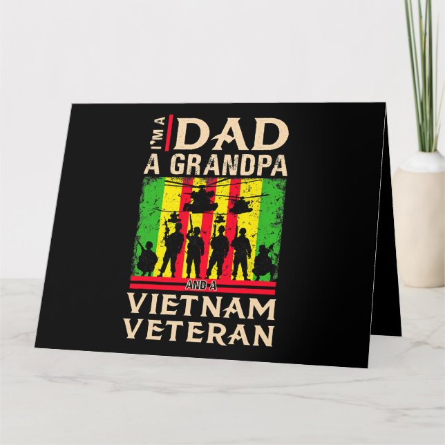 Dad Grandpa Vietnam Veteran Shirts veteran fathers Card (Front)