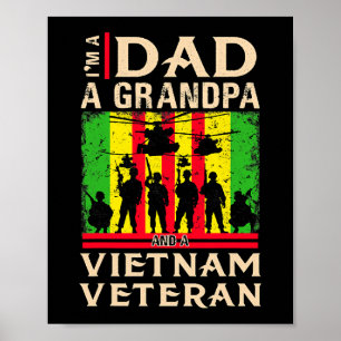 Dad Grandpa Vietnam Veteran Shirts veteran fathers Poster