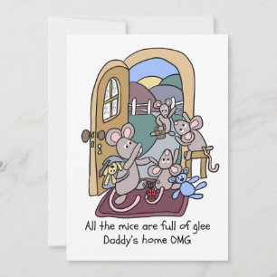 Dad greeting card, OMG dads home Holiday Card