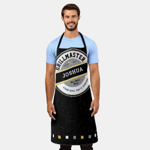 Dad Grill master Apron on Black