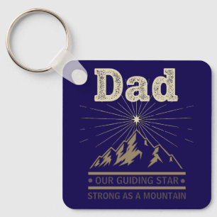 Dad Guiding Star Mountain Key Ring