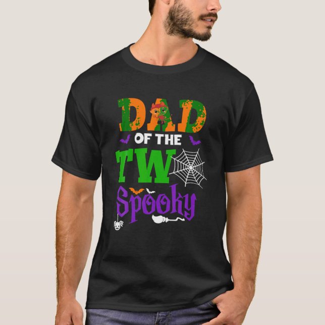 Dad Halloween 2nd Birthday Matching Family Two Spo T-Shirt (Front)