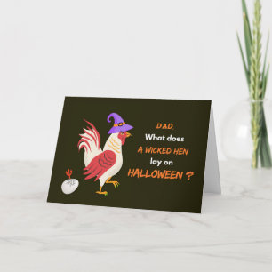 Dad Halloween with Wicked Hen and Deviled Egg Card