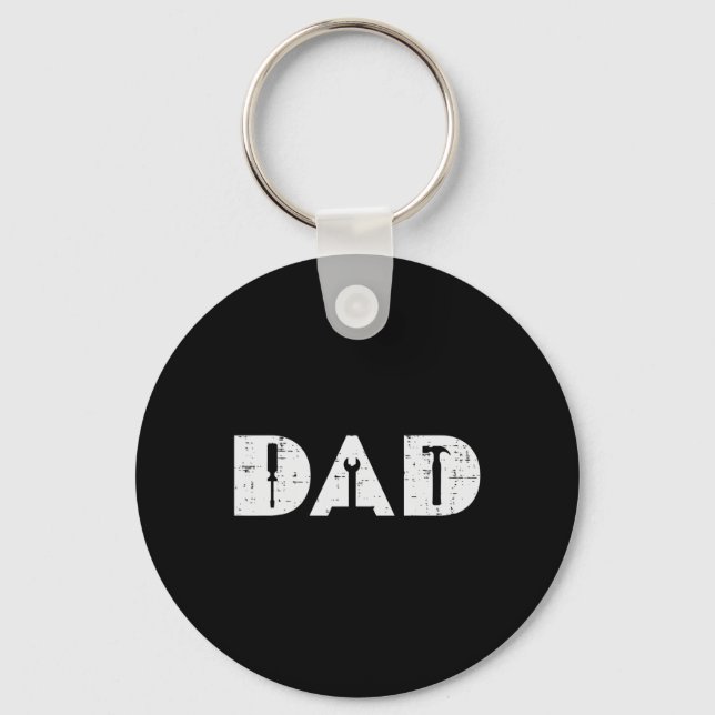 Dad Handy Tools Funny Fathers Day Mechanic Daddy P Key Ring (Front)