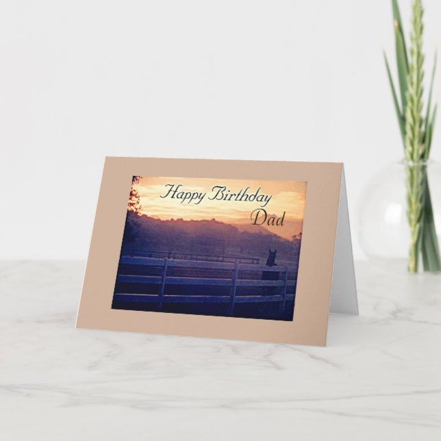 DAD-HAPPY BIRTHDAY=HORSE LOVER'S BIRTHDAY CARD (Front)