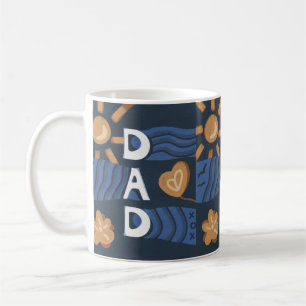 Dad - Happy Father's Day Navy Blue Coffee Mug